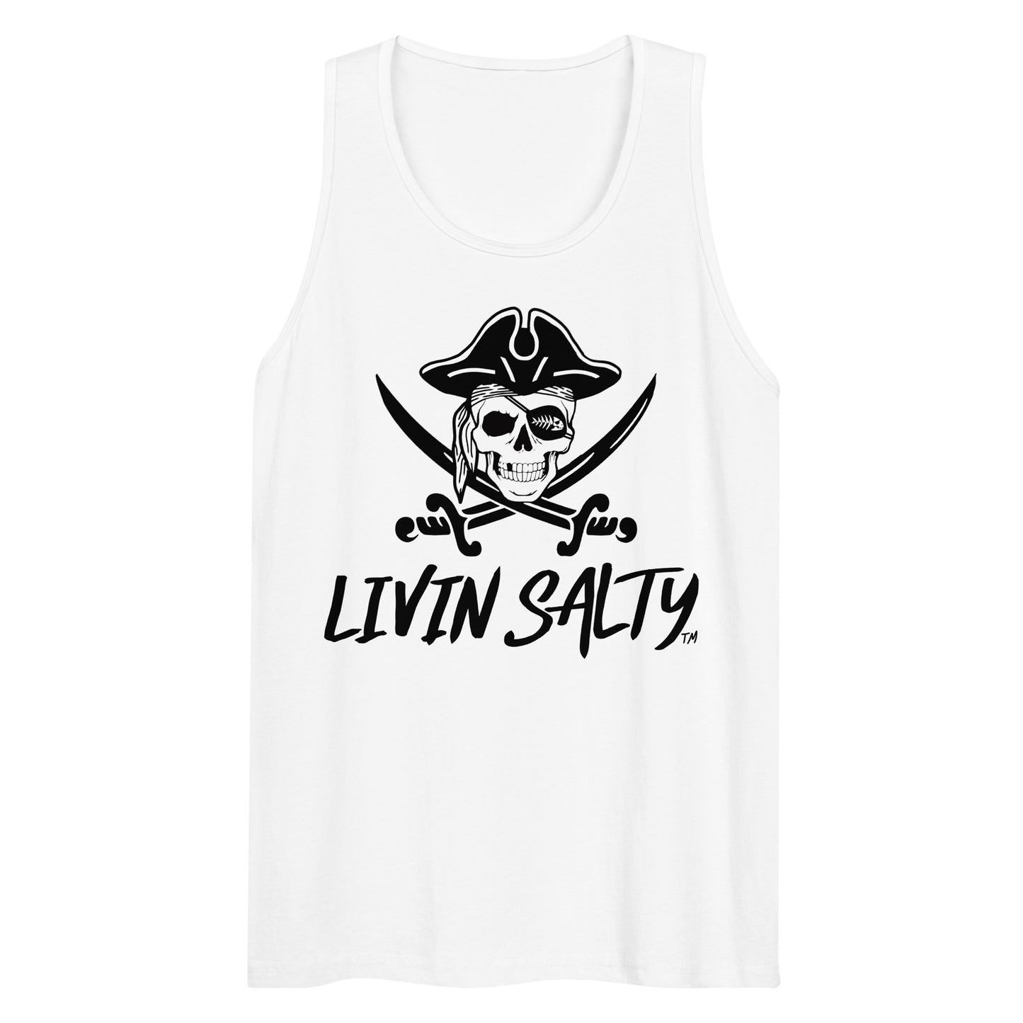 Mens LIVIN SALTY Pirate tank top