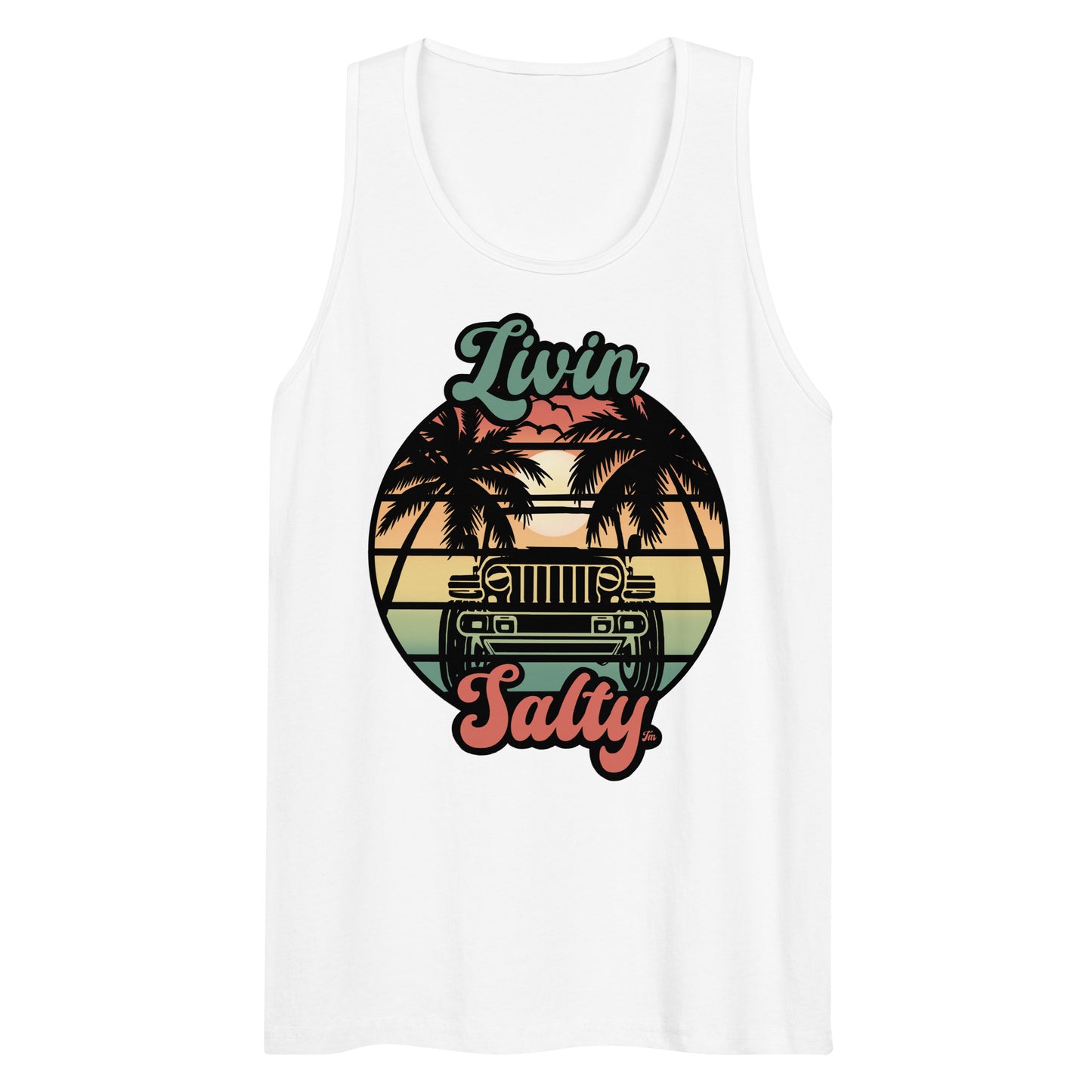 Men’s Jeep/Beach Livin Salty tank top