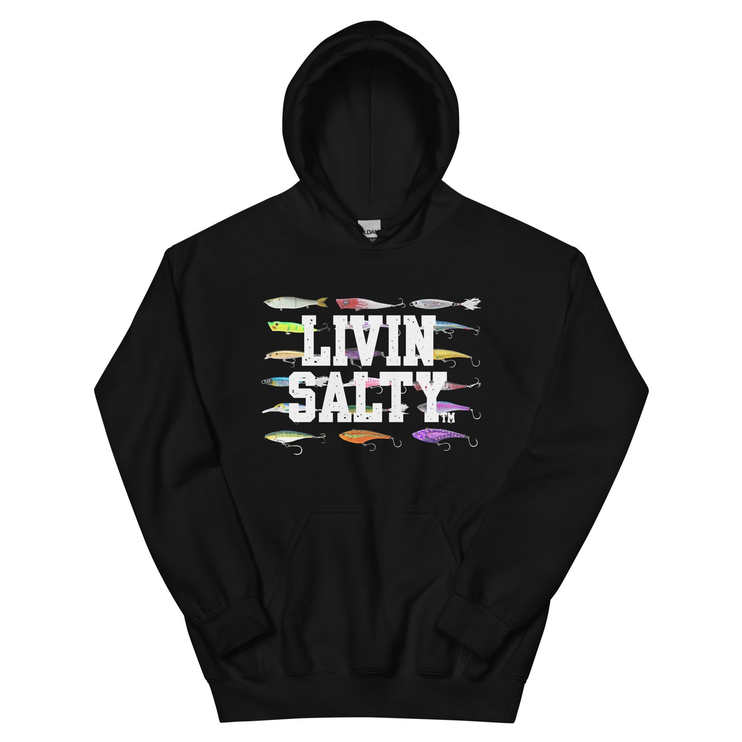 Unisex LIVIN SALTY Saltwater Fishing Lures Hoodie