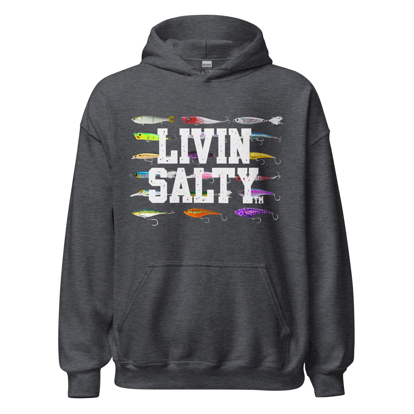 Unisex LIVIN SALTY Saltwater Fishing Lures Hoodie