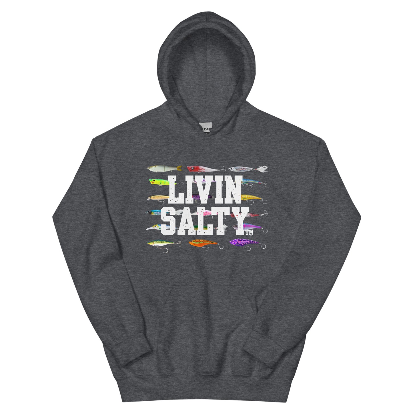 Unisex LIVIN SALTY Saltwater Fishing Lures Hoodie