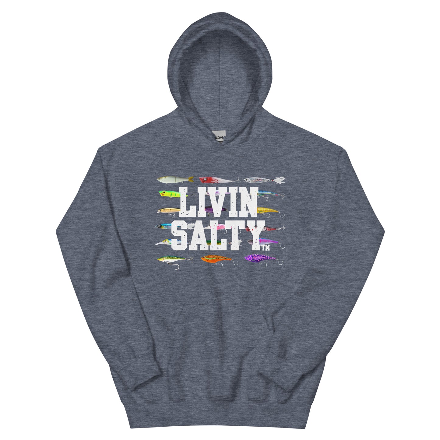 Unisex LIVIN SALTY Saltwater Fishing Lures Hoodie