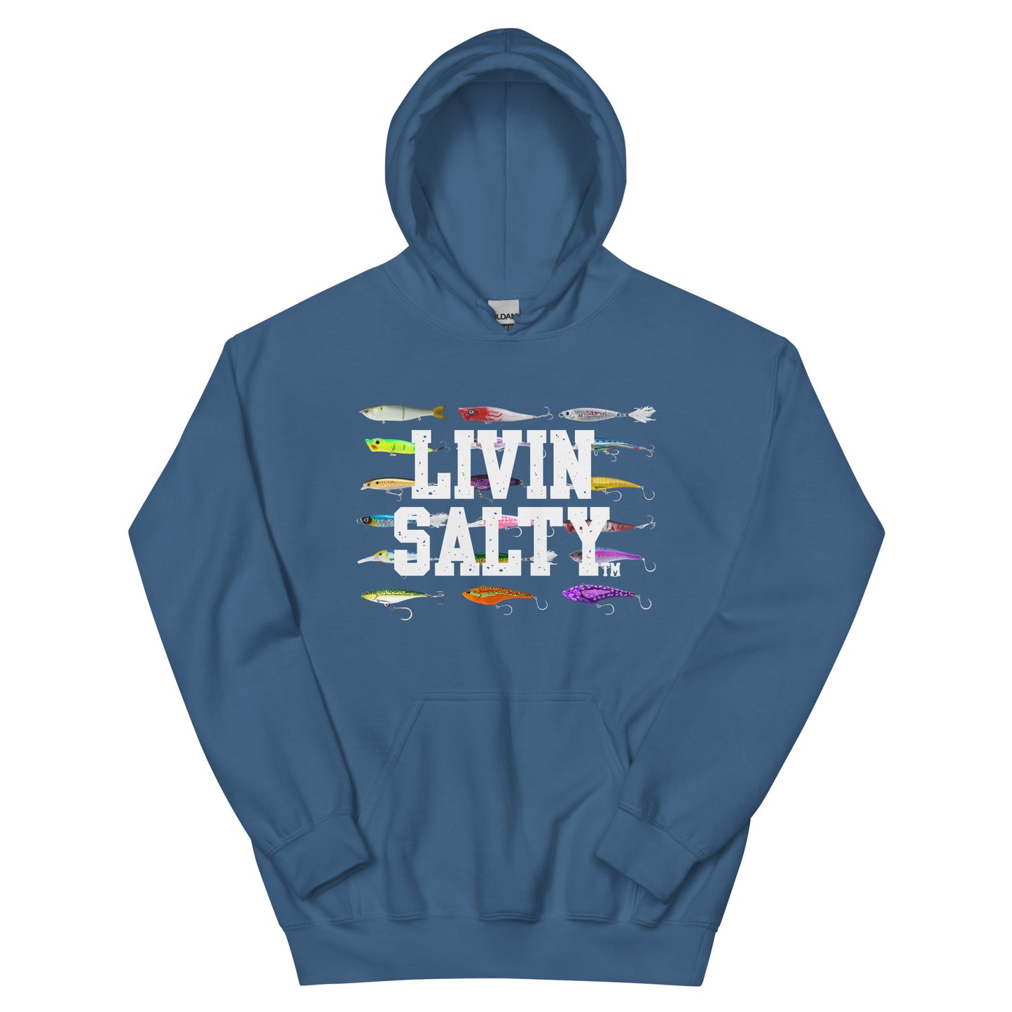 Unisex LIVIN SALTY Saltwater Fishing Lures Hoodie