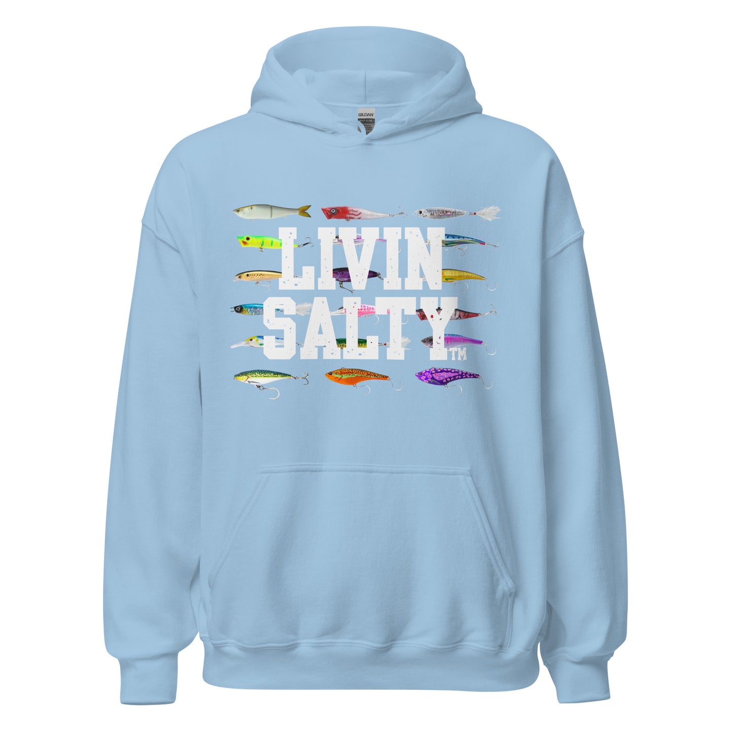 Unisex LIVIN SALTY Saltwater Fishing Lures Hoodie