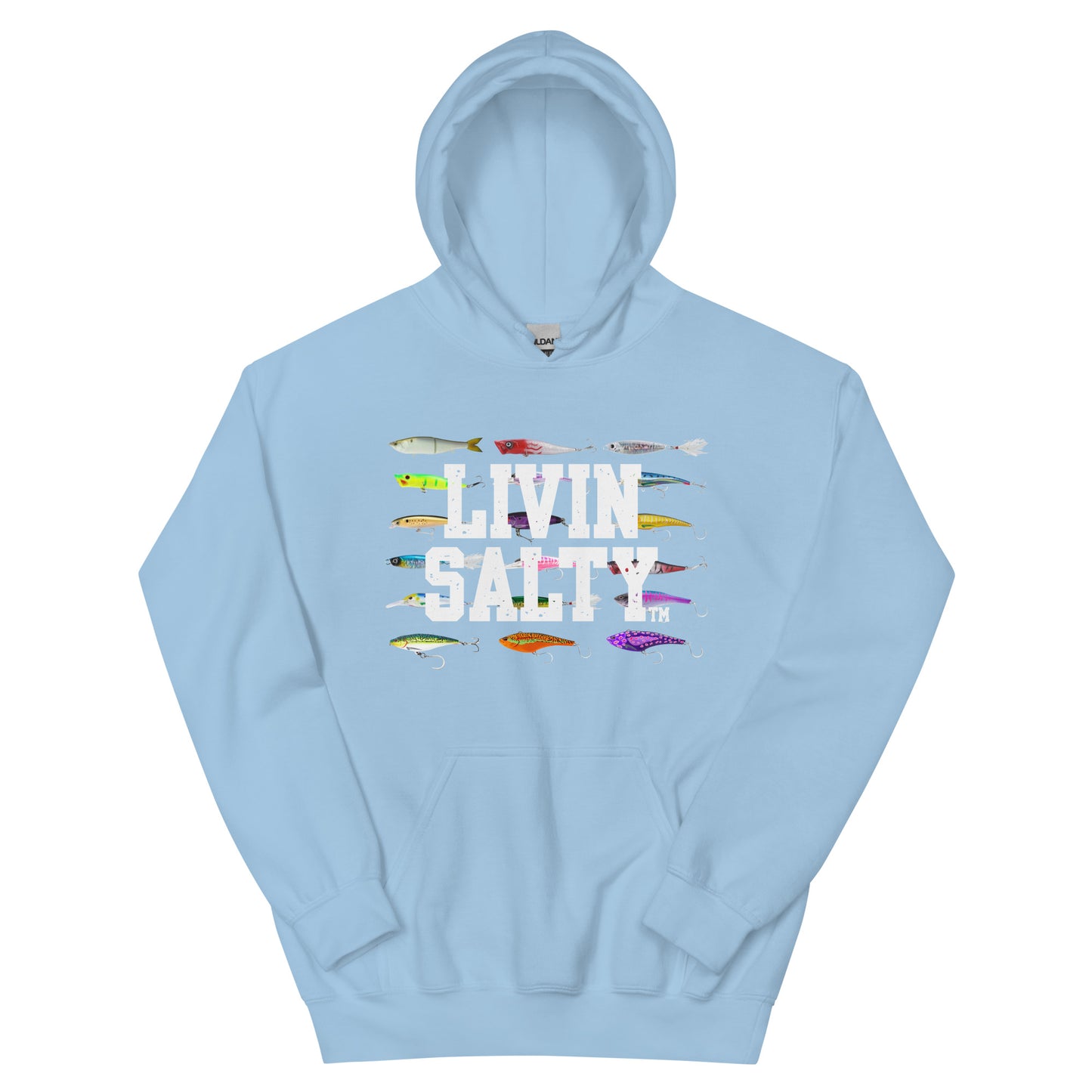 Unisex LIVIN SALTY Saltwater Fishing Lures Hoodie