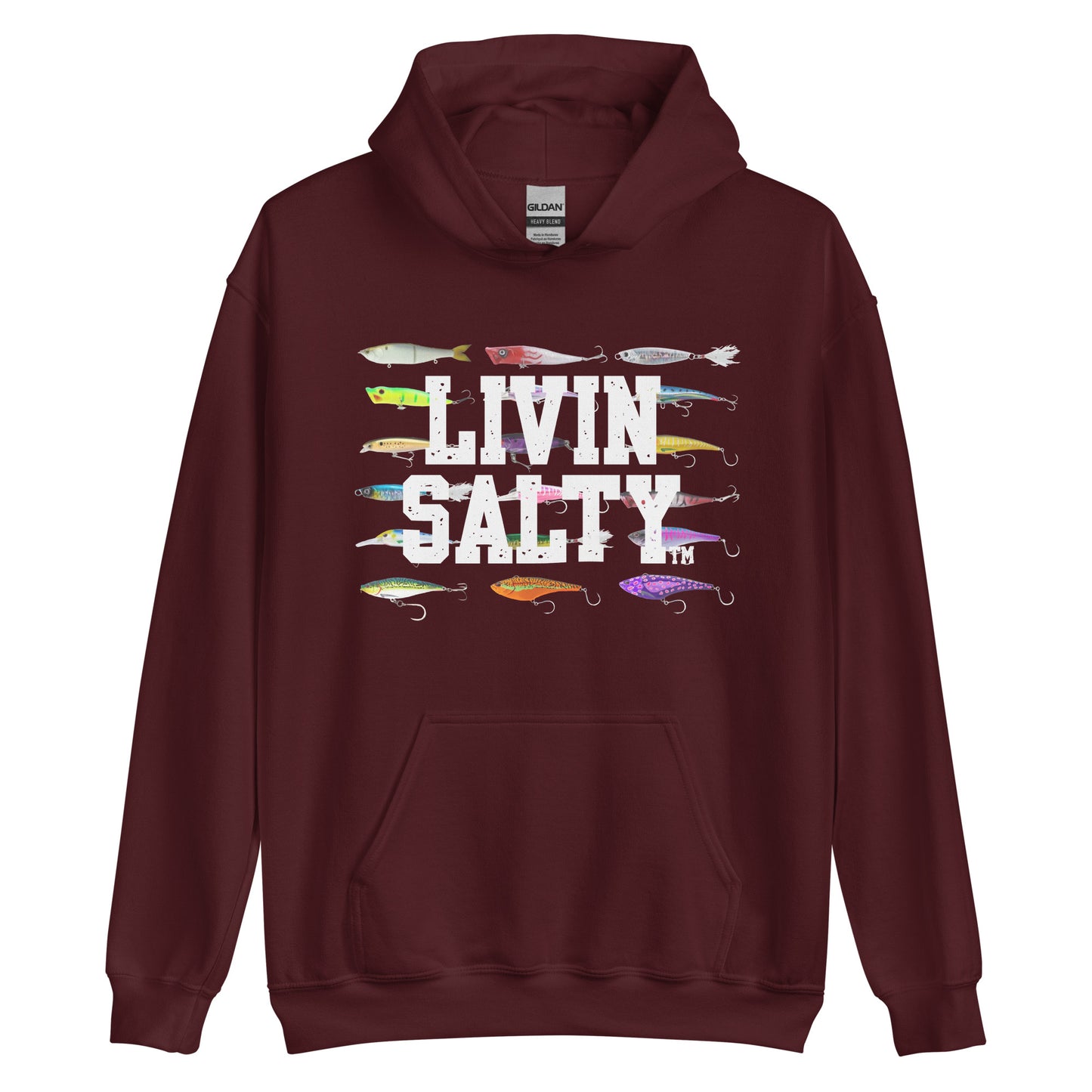 Unisex LIVIN SALTY Saltwater Fishing Lures Hoodie