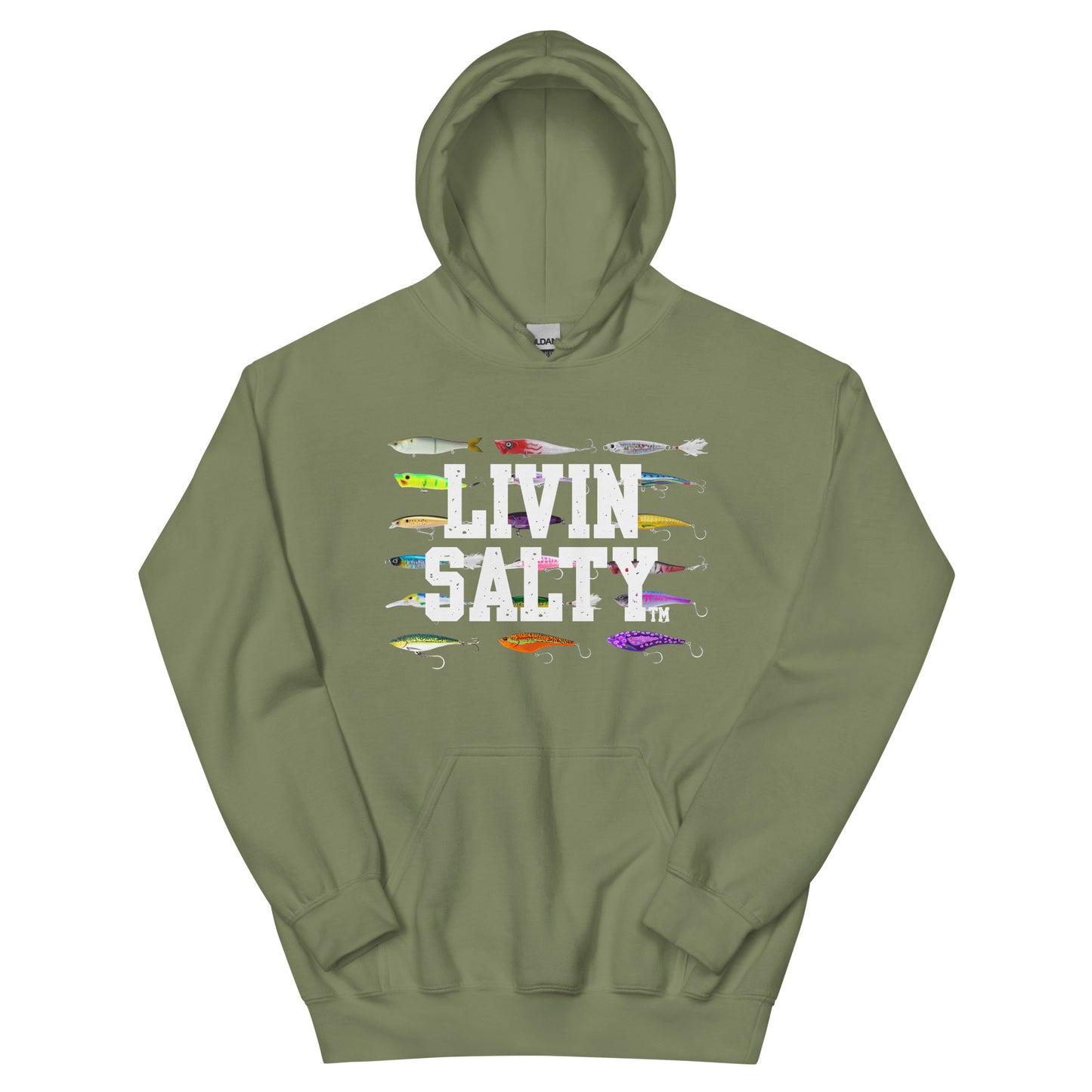 Unisex LIVIN SALTY Saltwater Fishing Lures Hoodie