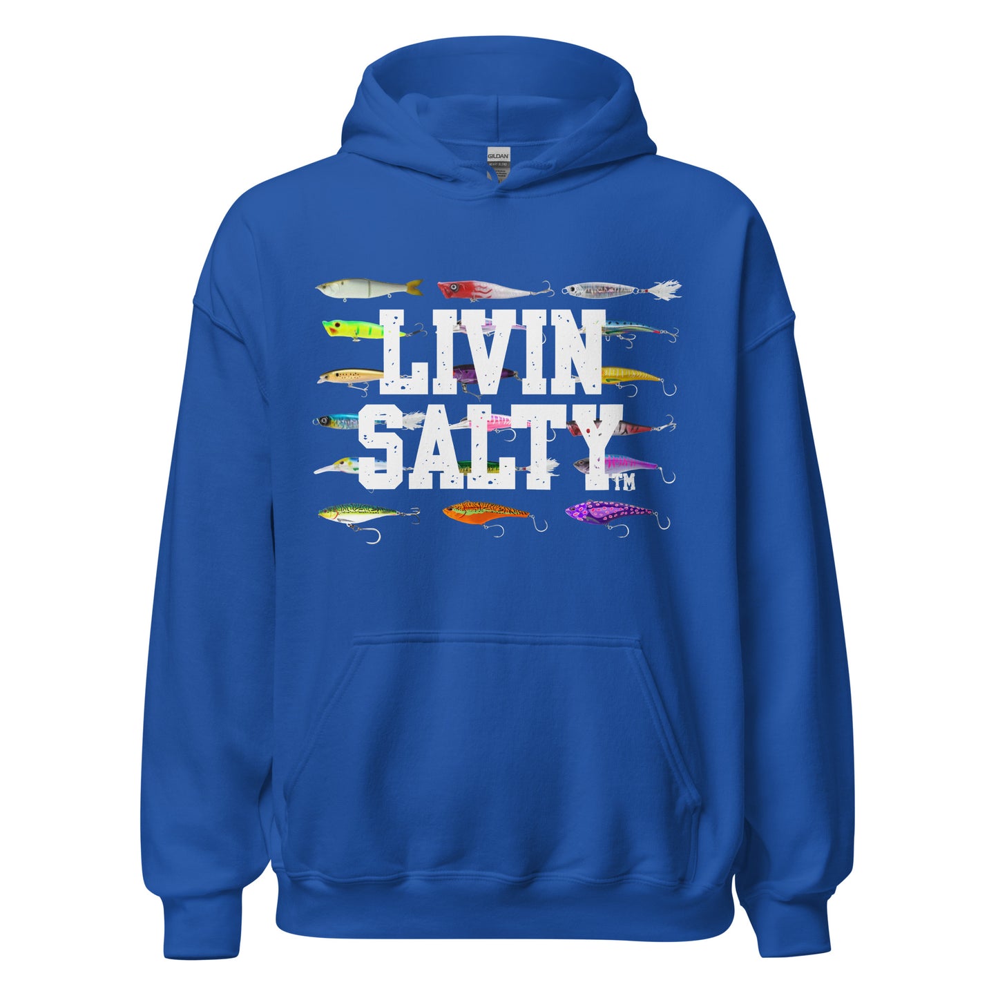 Unisex LIVIN SALTY Saltwater Fishing Lures Hoodie