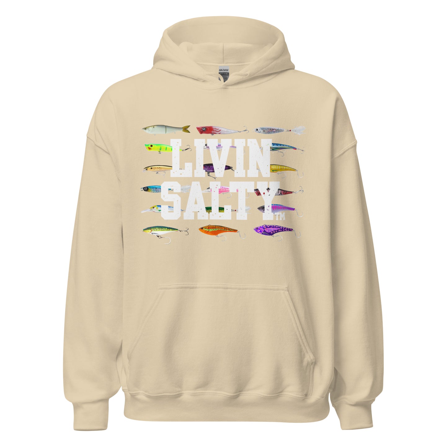 Unisex LIVIN SALTY Saltwater Fishing Lures Hoodie