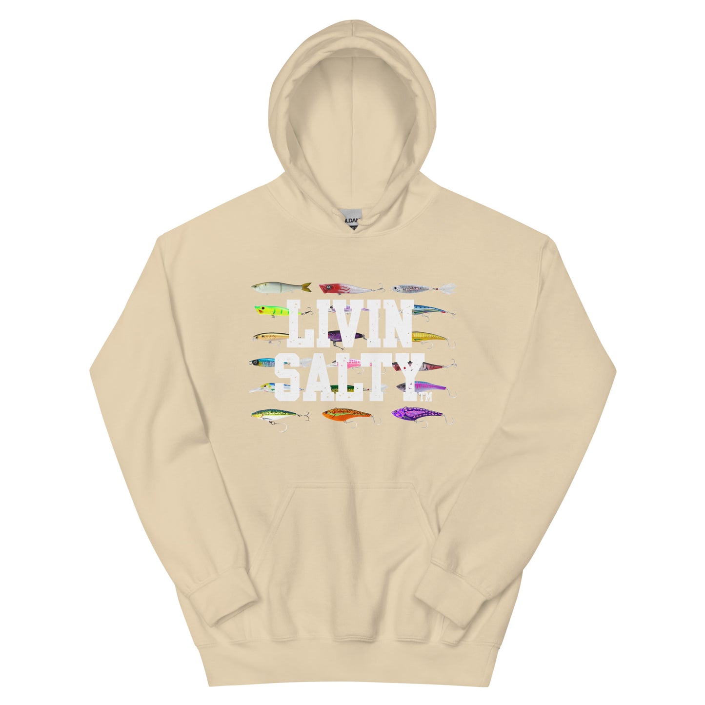 Unisex LIVIN SALTY Saltwater Fishing Lures Hoodie