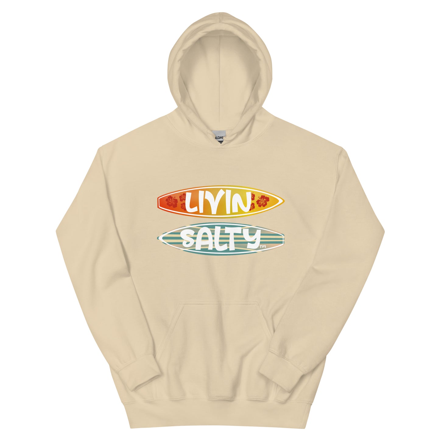 Unisex LIVIN SALTY Surf Boards Hoodie