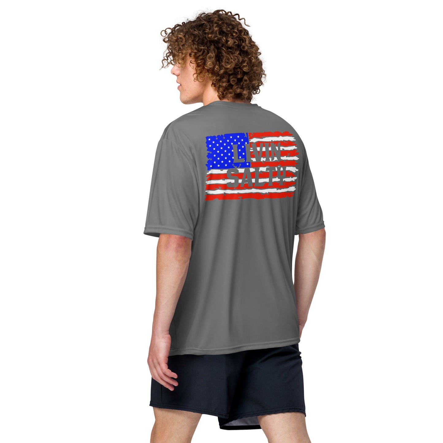 Unisex SPF LIVIN SALTY Flag t-shirt