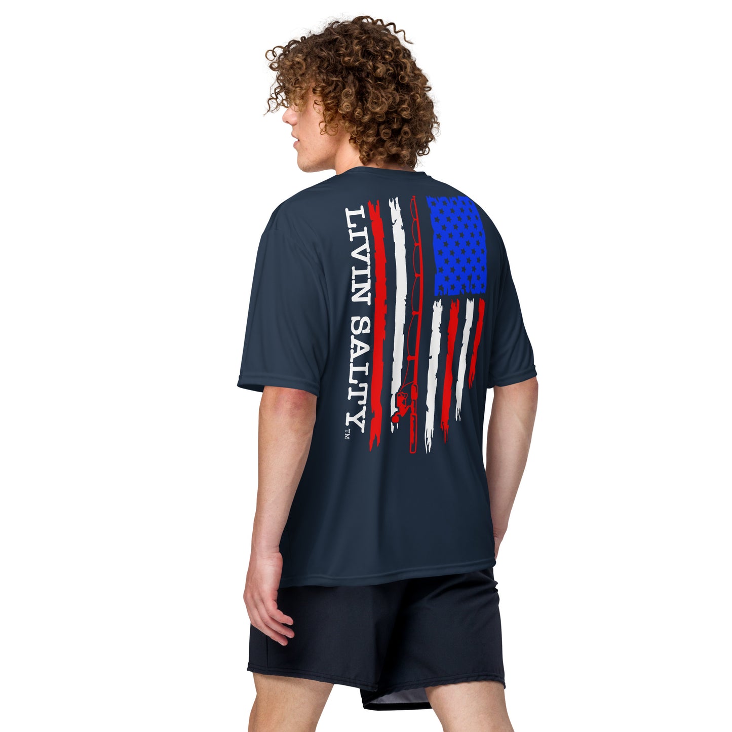 Unisex RWB LIVIN SALTY flag t-shirt