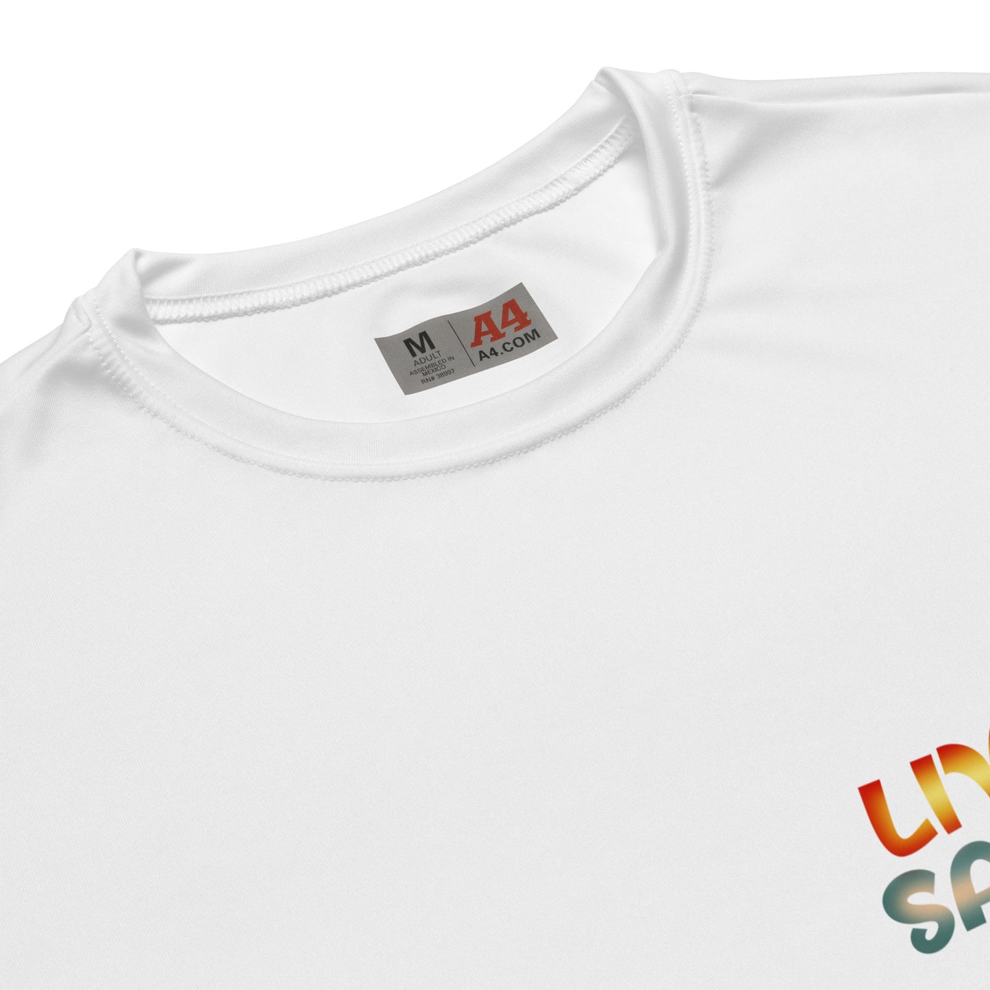 Unisex dry fit Surf board LIVIN SALTY t-shirt
