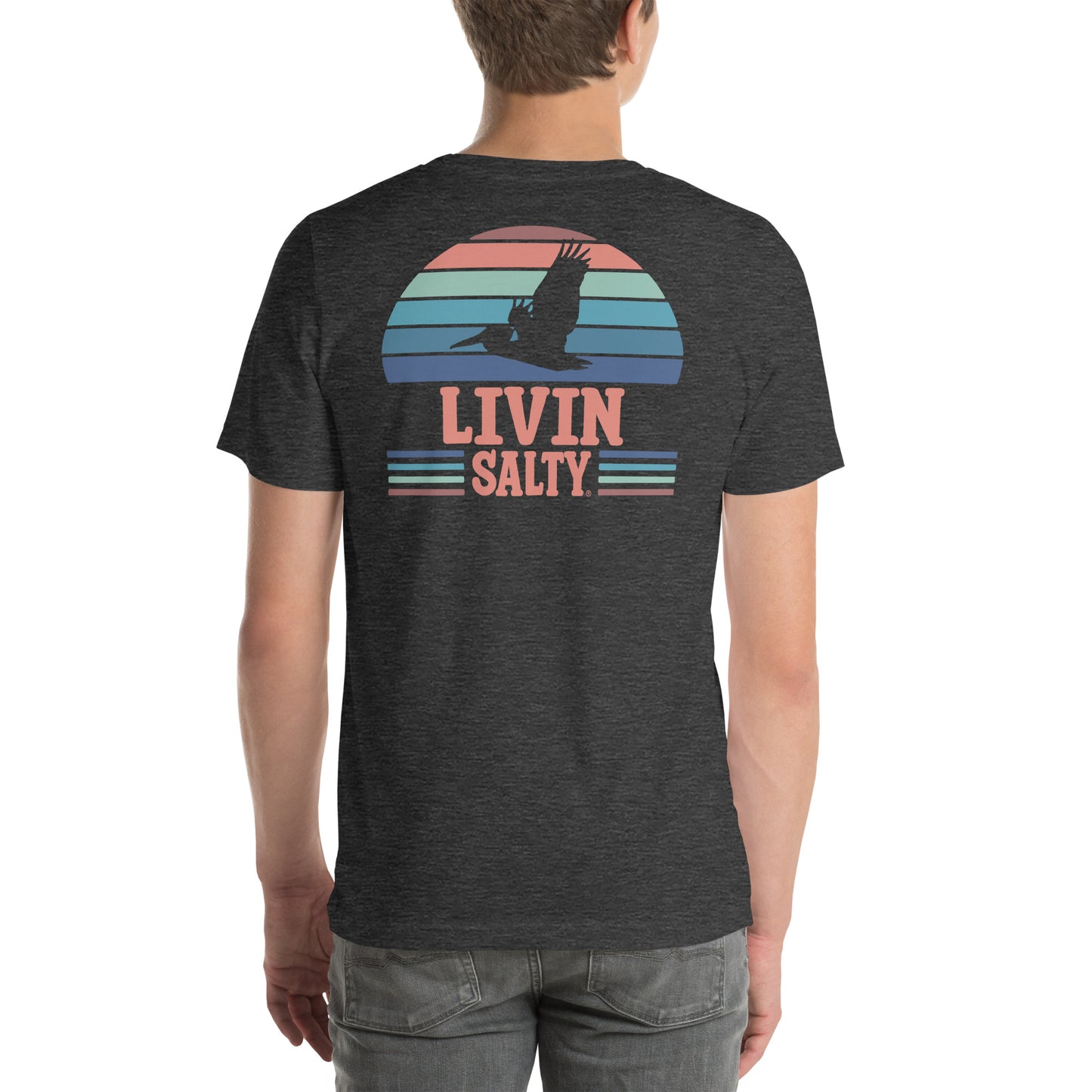 Unisex LIVIN SALTY Pelican t-shirt